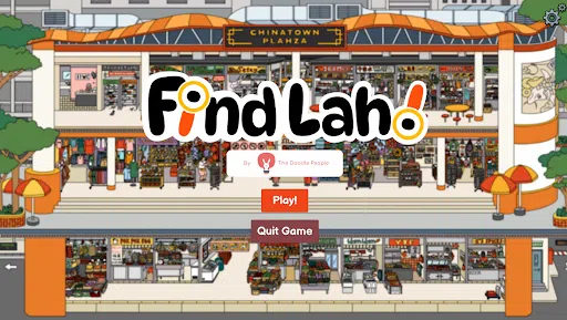 “Find Lah!”的场景设在牛车水，玩家以小男孩的身份找走散的婆婆，期间探索那一带的惊喜。（The Doodle People提供）