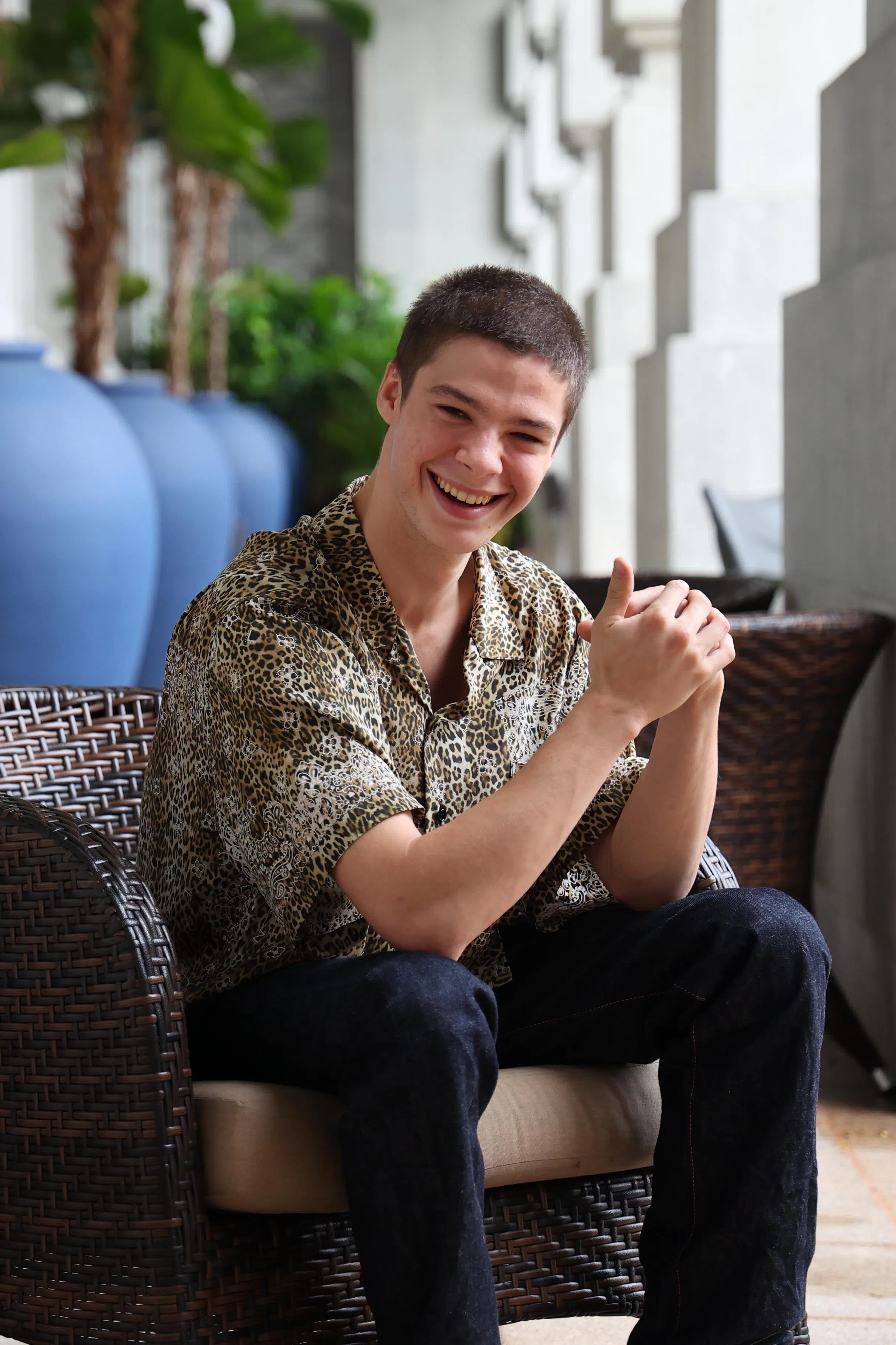 22岁的保罗基彻自带一股自由不羁的魅力。（林明顺摄）