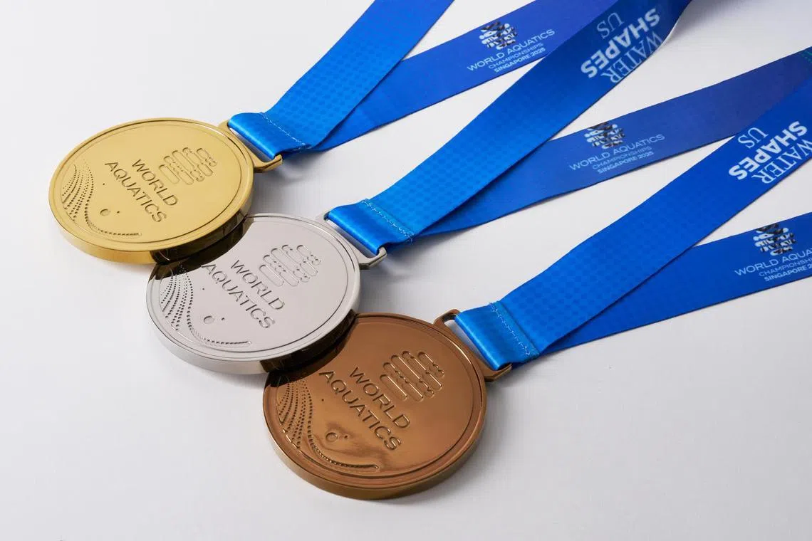 本届赛事的5000枚奖牌由10万个回收铝罐制成。（主办方提供）