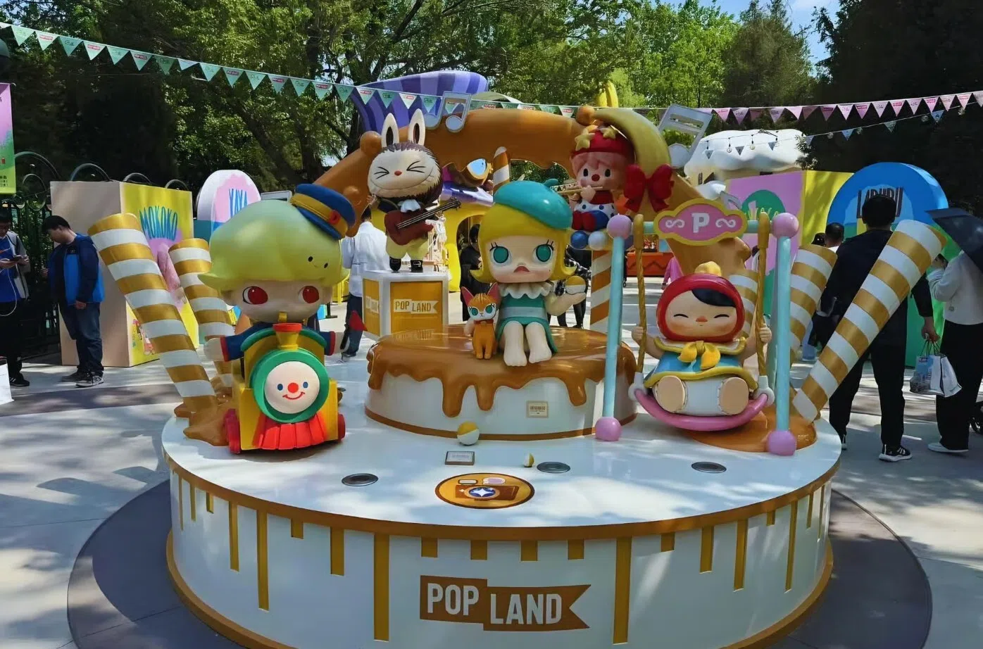 Molly、Labubu等热门IP都成为Pop Land主题乐园的主人。（互联网）