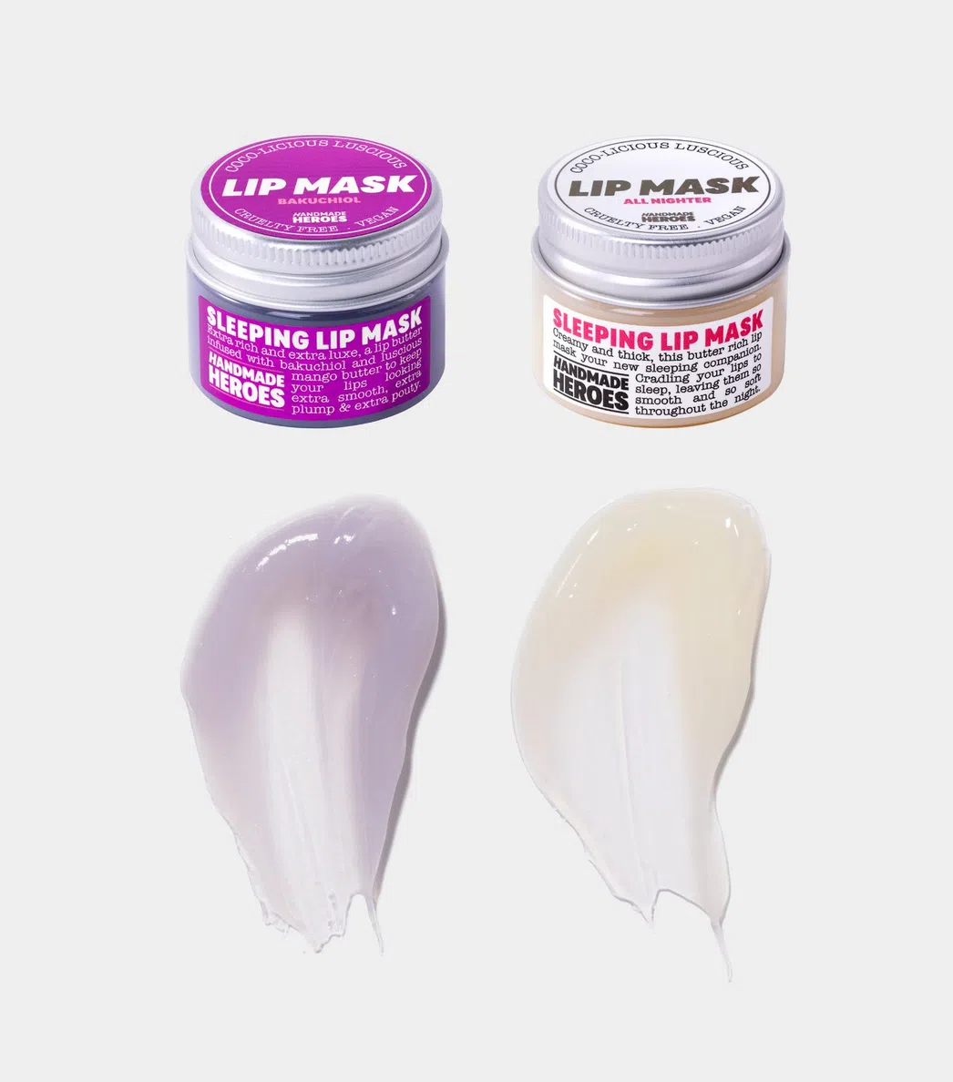 补骨脂唇膜在睡前涂在唇上，第二天双唇变得水当当，长期使用还能改善唇缘细纹与暗沉问题。（Handmade Heroes提供）