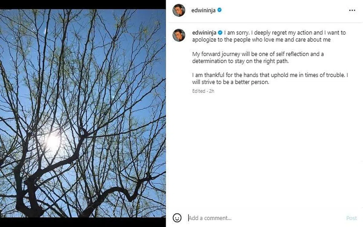 吴劲威于10月19日凌晨4时许，在社交媒体发文，并配图“曙光照”。（取自互联网）