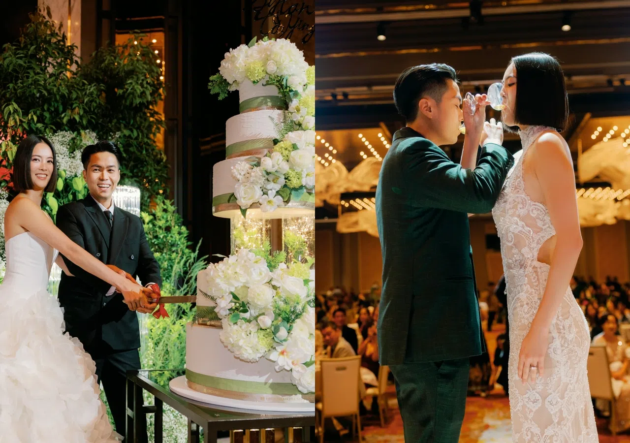 郑颖和伍思翰在洪慧芳及郑各评婚礼场地举办婚宴，别具意义。（Antelope Studios提供）