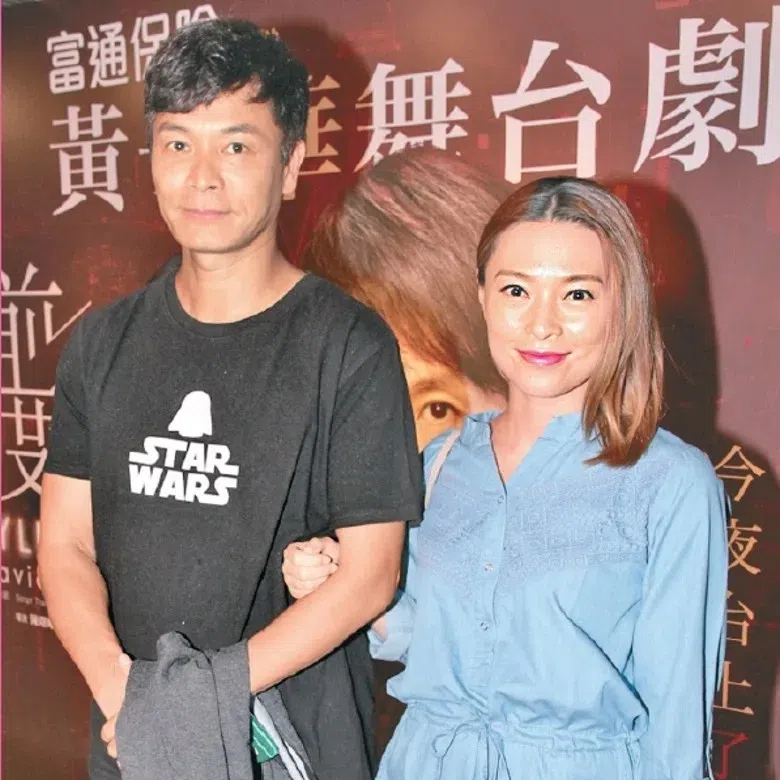 郭晋安（左）和欧倩怡此情不在。（互联网）