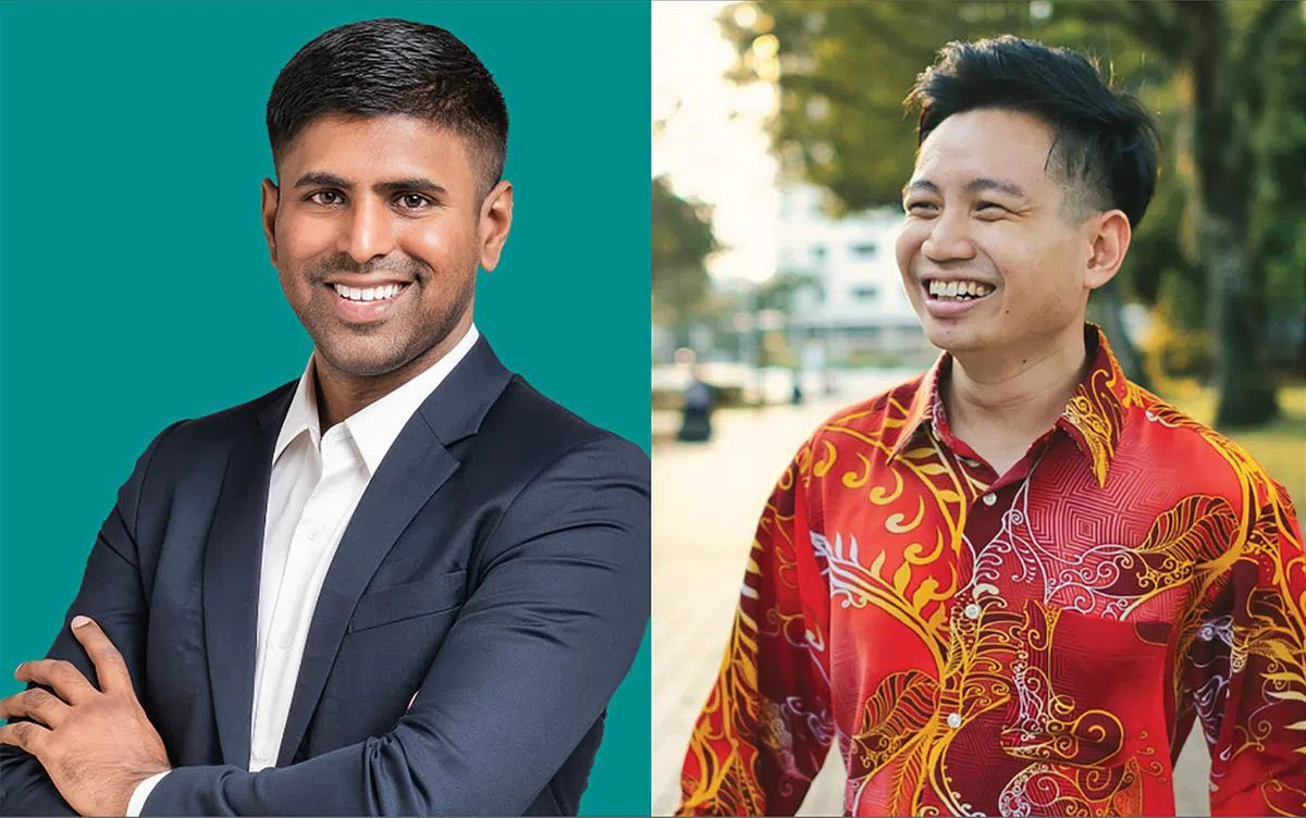 同为工作与生活大使的卡维库马（左）和林子杰（右）正在工作场所推行更健康的工作与生活和谐文化。（图/人力部）