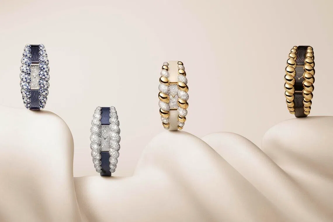 卡地亚以金属为材，模拟编织的结构，赋予TRESSAGE腕表柔软而立体的外观。（卡地亚提供）