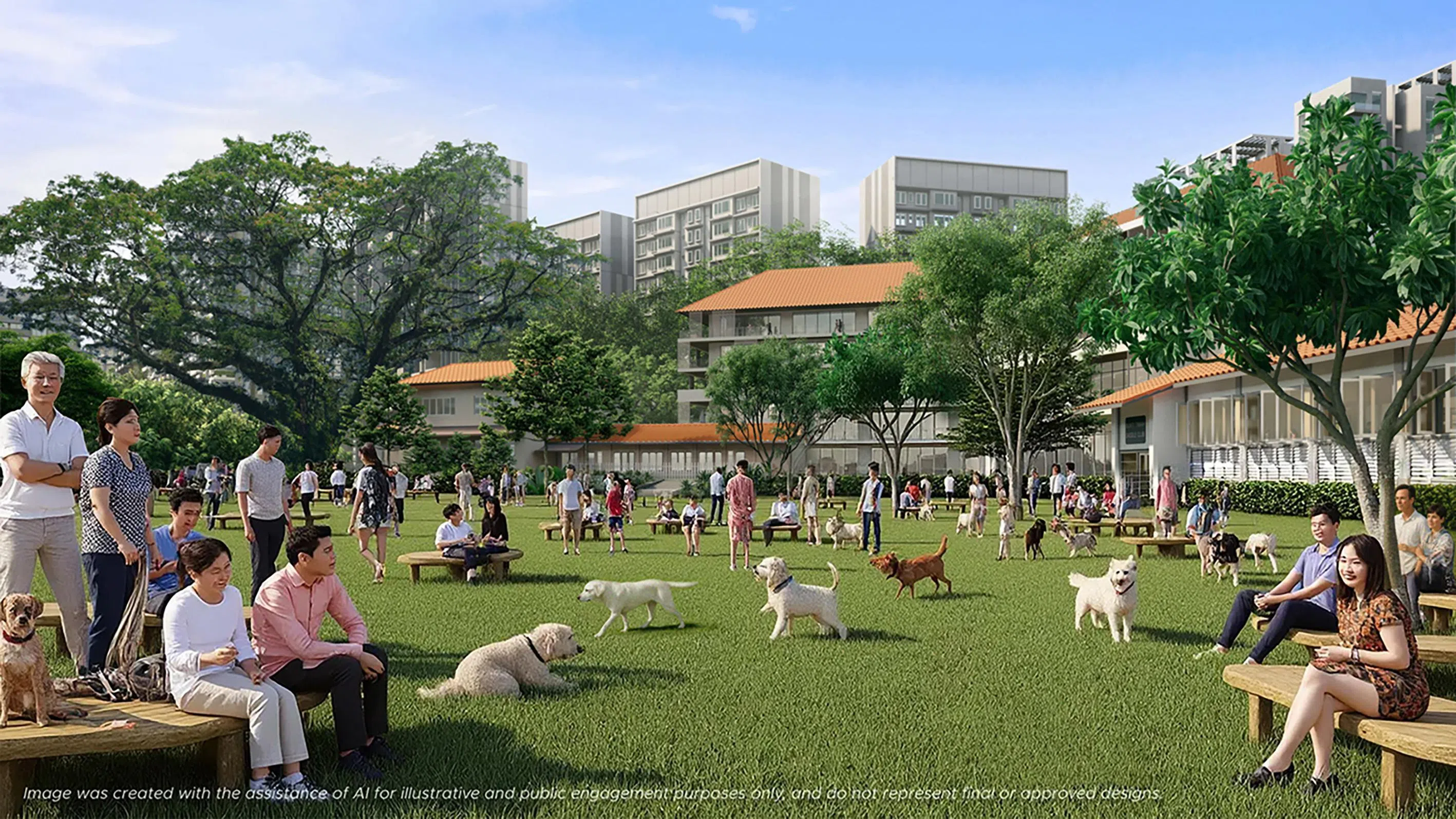 图为利用人工智能生成的马城住宅区构想图。（取自徐芳达脸书）