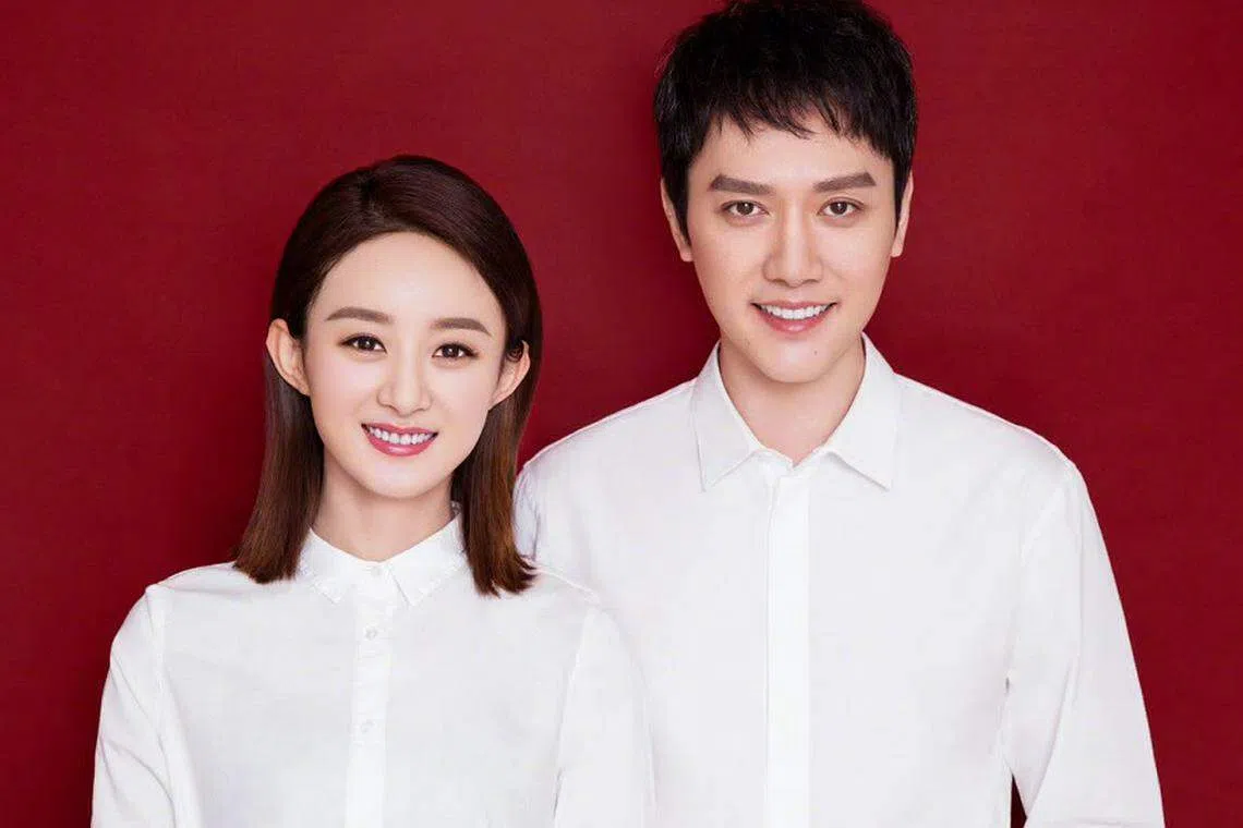 赵丽颖和冯绍峰奉子成婚，但婚姻仅维持两年多。（互联网）