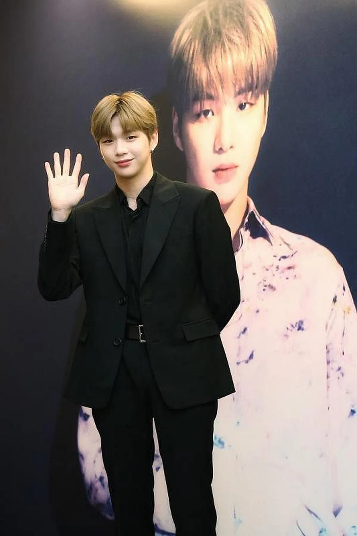 姜丹尼尔上次来新是2019年，在新加坡室内体育馆举办粉丝见面会。（龙国雄摄）