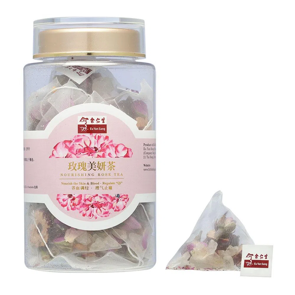 余仁生不只卖药材，也卖养生玫瑰花茶。（品牌提供）