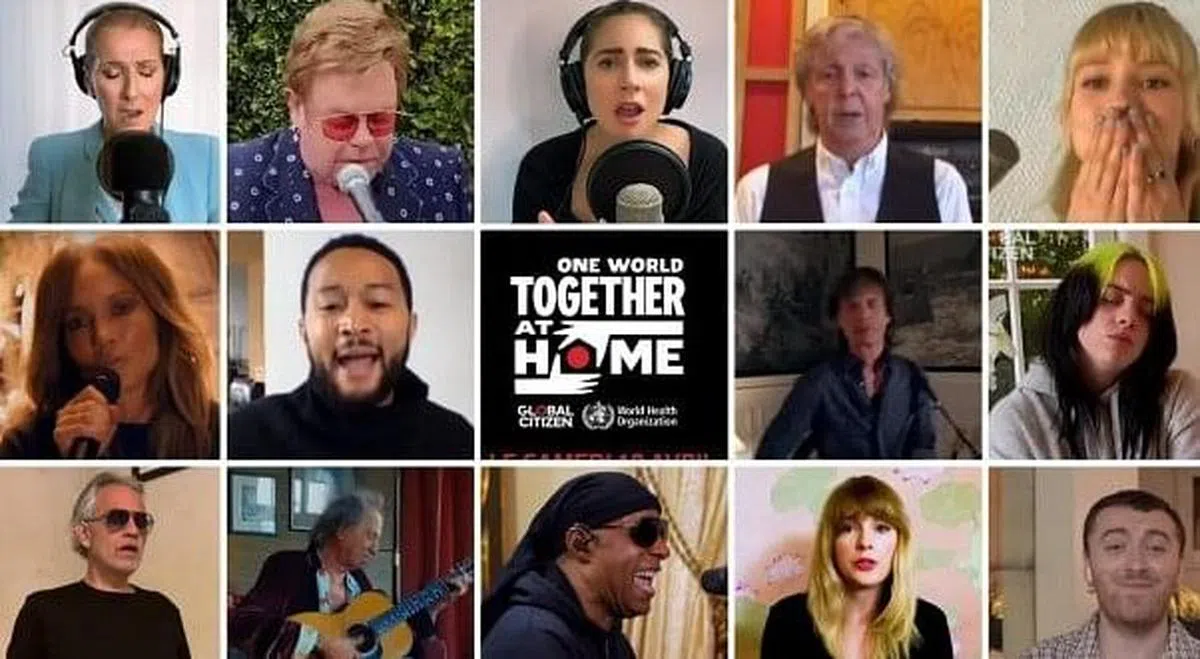 Lady Gaga两年前在全球疫情严峻时期联合世界卫生组织与国际组织“全球公民”举办慈善音乐会“Together at Home” 线上直播。（“全球公民”网站）