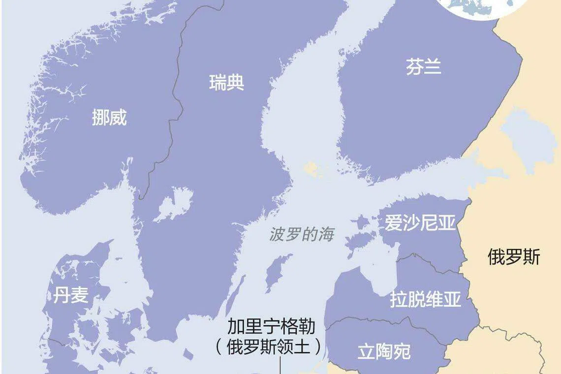 波罗的海沿岸地图
