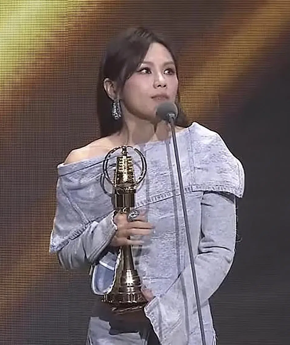 蔡健雅以歌曲《芬兰距离》拿下金钟奖原创歌曲奖。（视频截图）