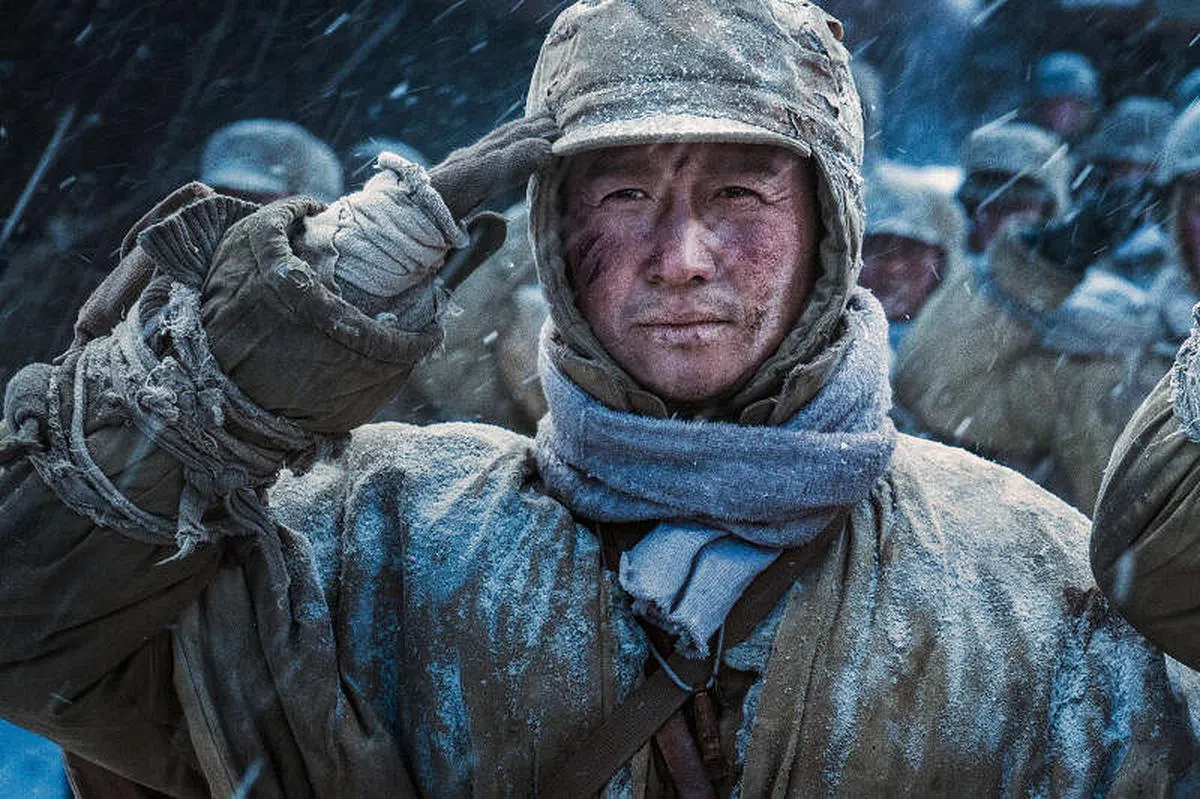 中国国产电影《长津湖》系列累计票房达90亿元人民币。图为《长津湖》电影画面。（互联网） 