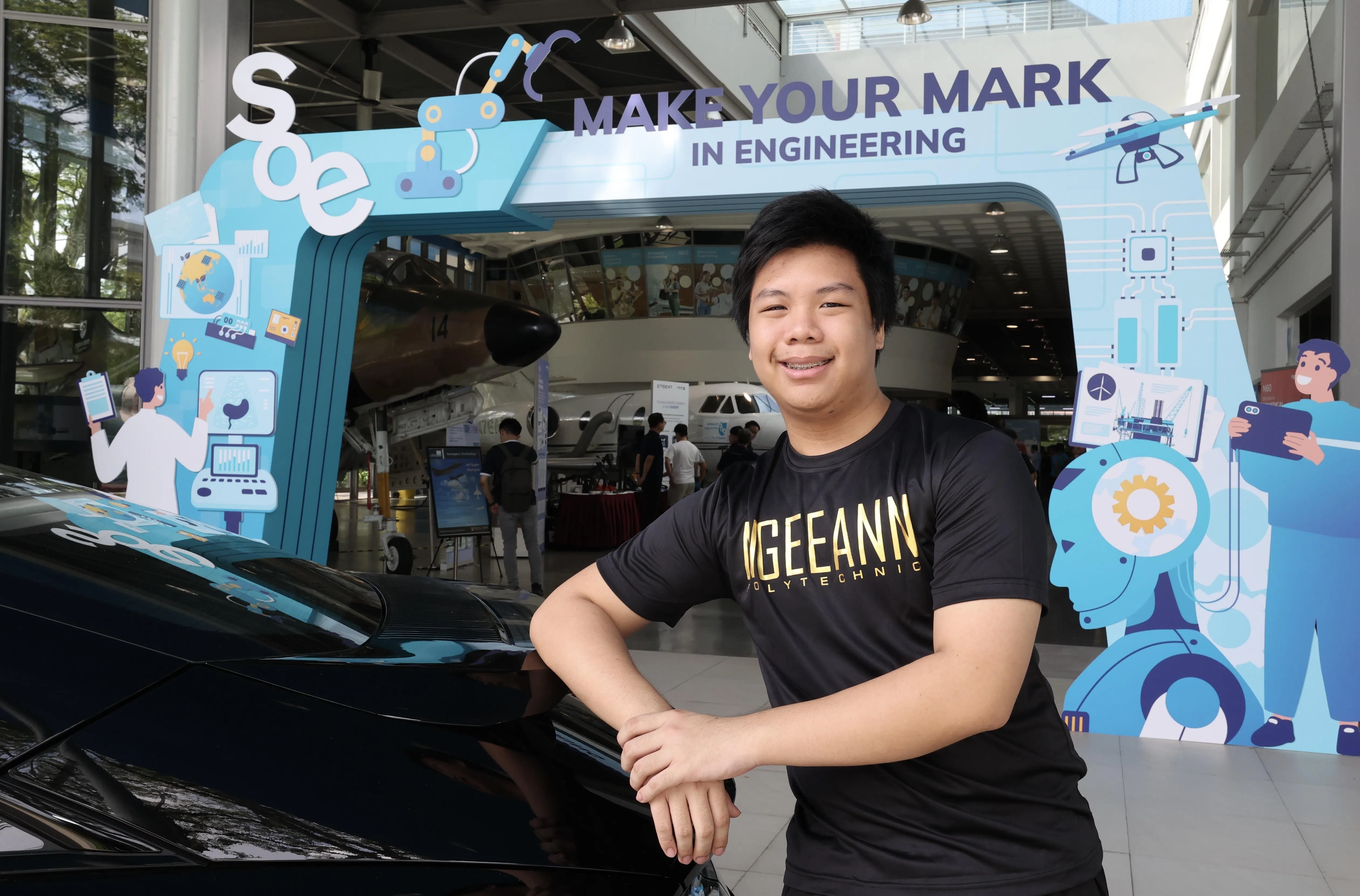 已经被义安理工学院录取、将修读电子与电脑工程专业文凭的蔡志义计划修读双主修课程，学习更多的知识和技能，探索自己的兴趣和特长所在。（邬福梁摄）