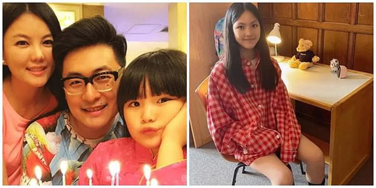 李湘（左图左一起）、王岳伦一家三口曾经的幸福时刻；王诗龄已经亭亭玉立。（右图，互联网）