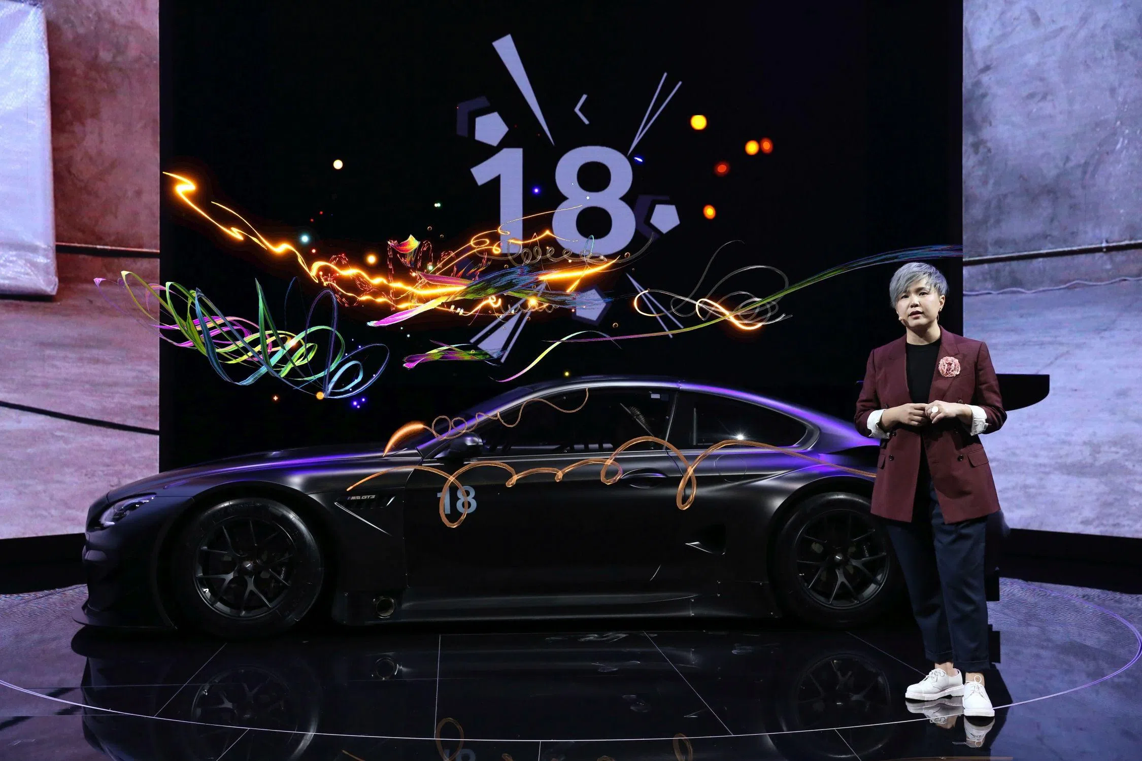 亚洲艺术家曹斐2016年结合AR技术，创造出看不见的宝马艺术车。（BMW提供）