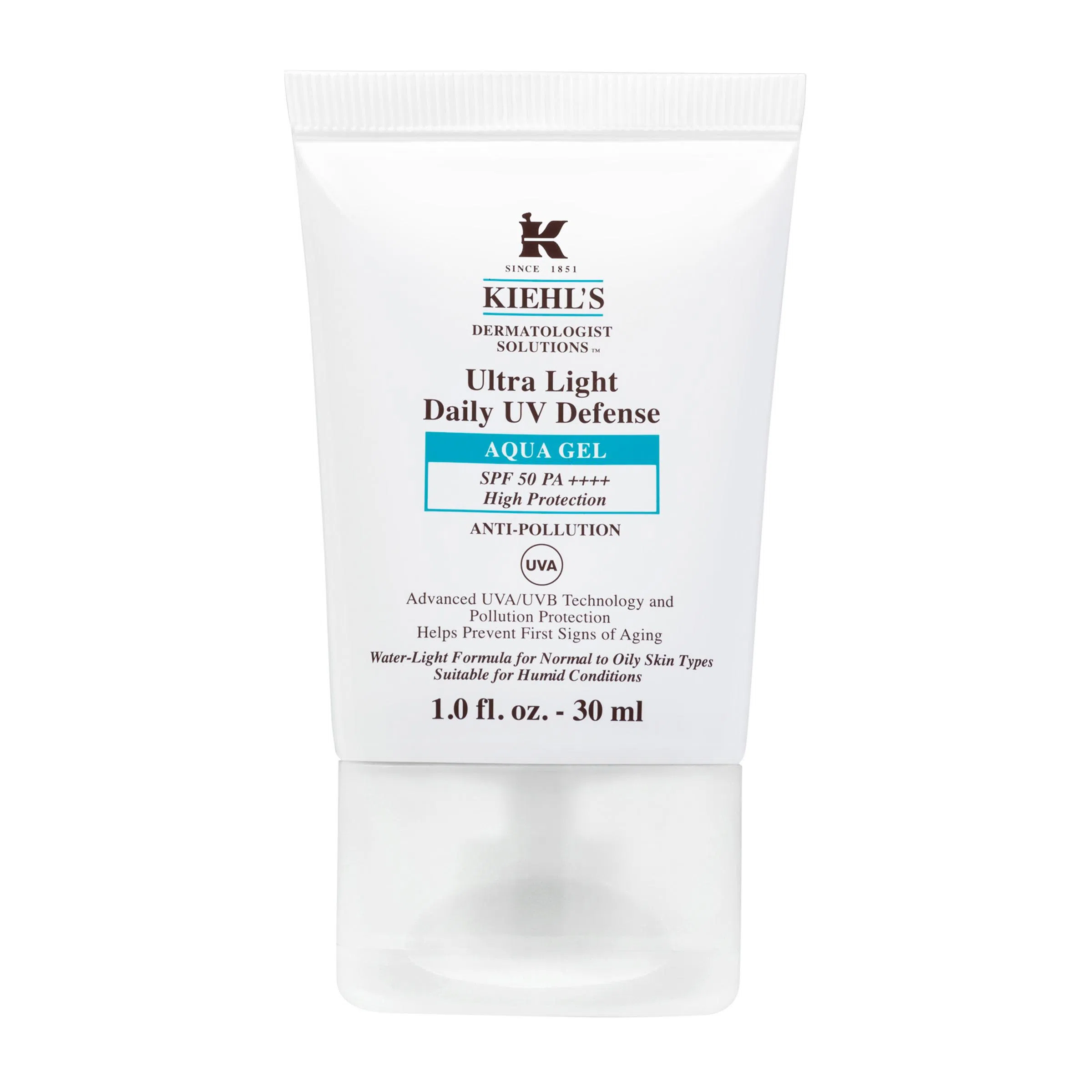 Kiehl’s水感防晒隔离乳可作为日间护肤程序的最后一步。（品牌提供）
