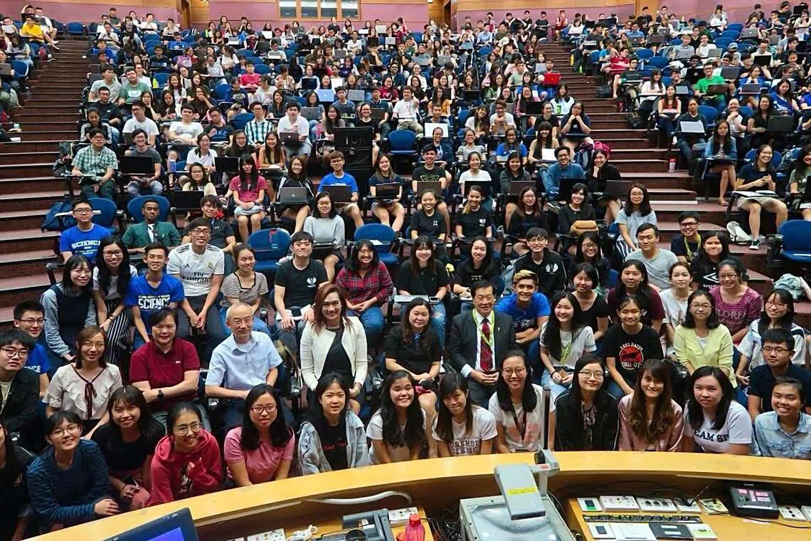 李昌钰每次到我国演讲都几乎爆满。（受访者提供）