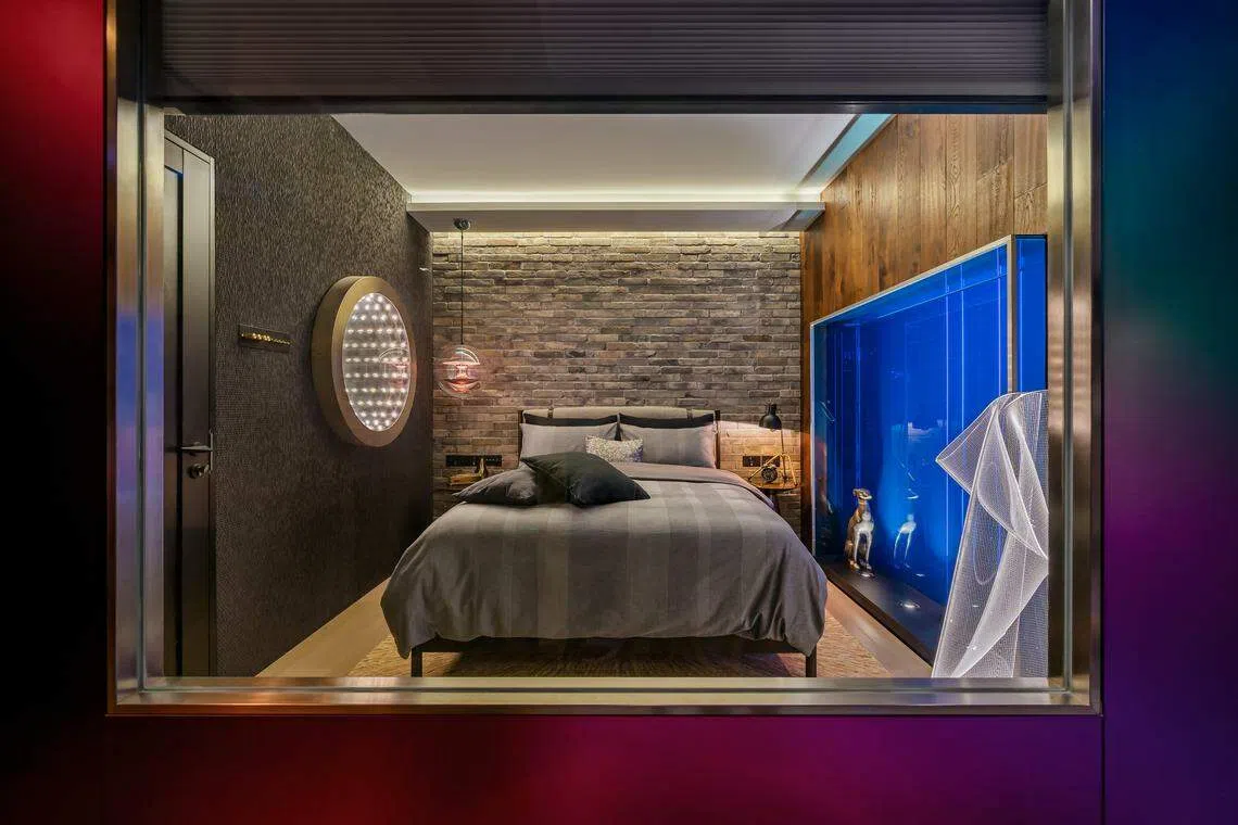 像橱窗展示柜的卧房。（Aaron Pong提供）