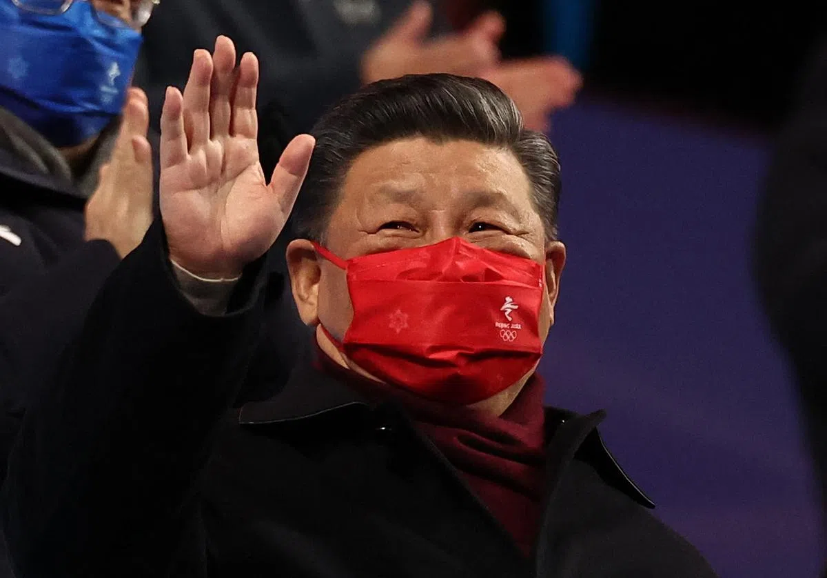 中国国家主席习近平出席北京冬奥闭幕式。（路透社）