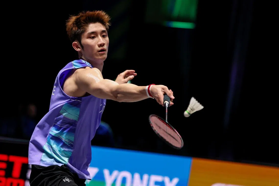 郑加恒强势拿下第二局，扳平比分后，决胜局还是输给印尼好手佐纳丹，无缘16强。（Badmintonphoto提供）