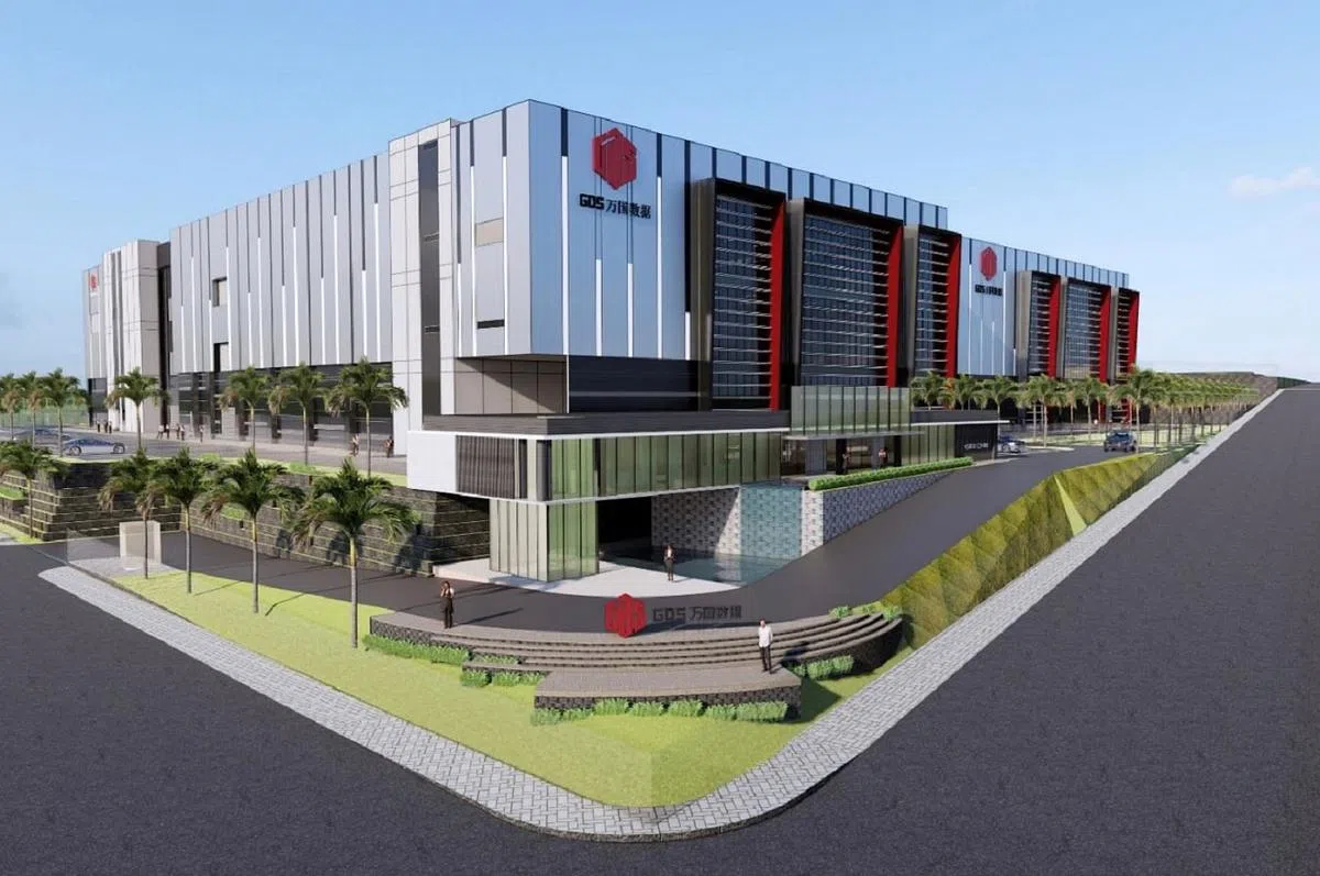 万国数据2021年在印尼峇淡岛农萨数码工业园（Nongsa Digital Park）购买绿地，计划建设超大规模数据中心园区。图为峇淡岛数据中心园区的构想图。（万国数据提供）