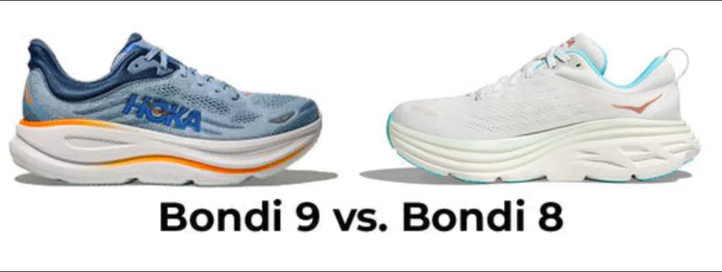 Hoka最新一代Bondi 9系列比Bondi 8显著长高了。（互联网）
