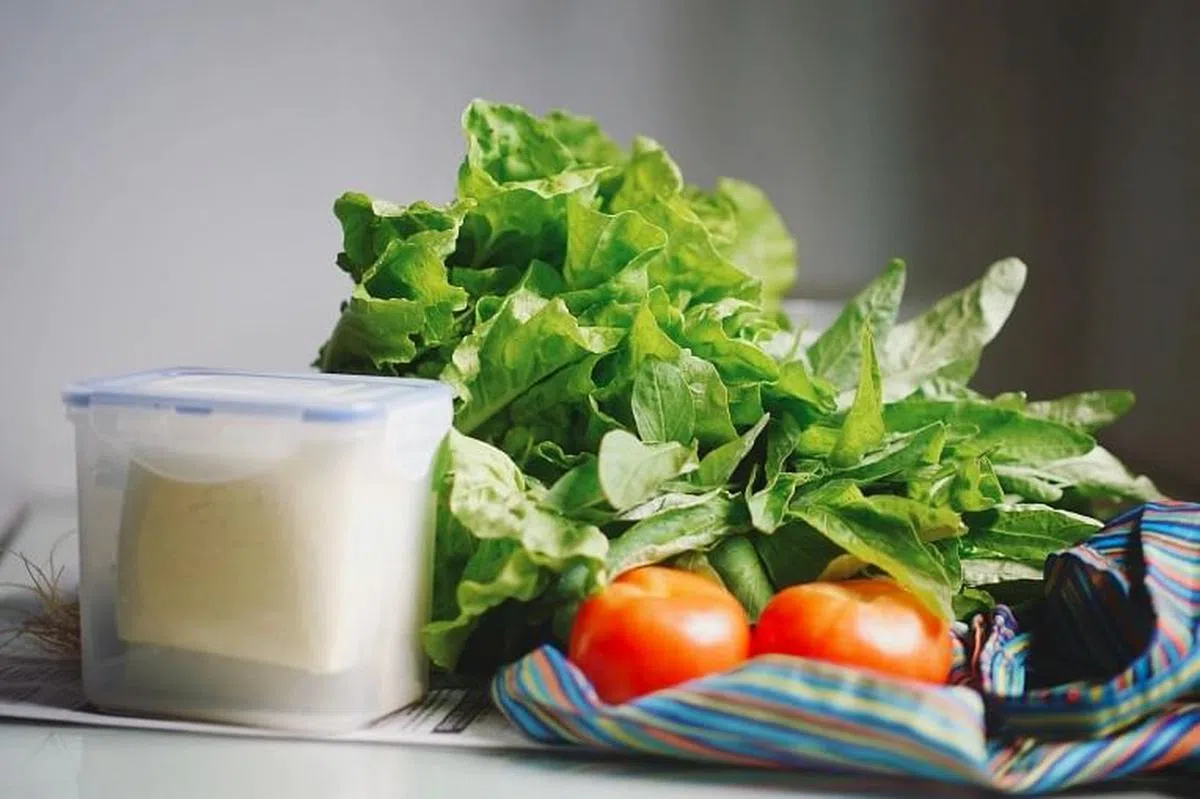 与其把塑料包装料丢进回收箱，不如选择“零包装”食品，并且自备容器。（张雪贞提供）