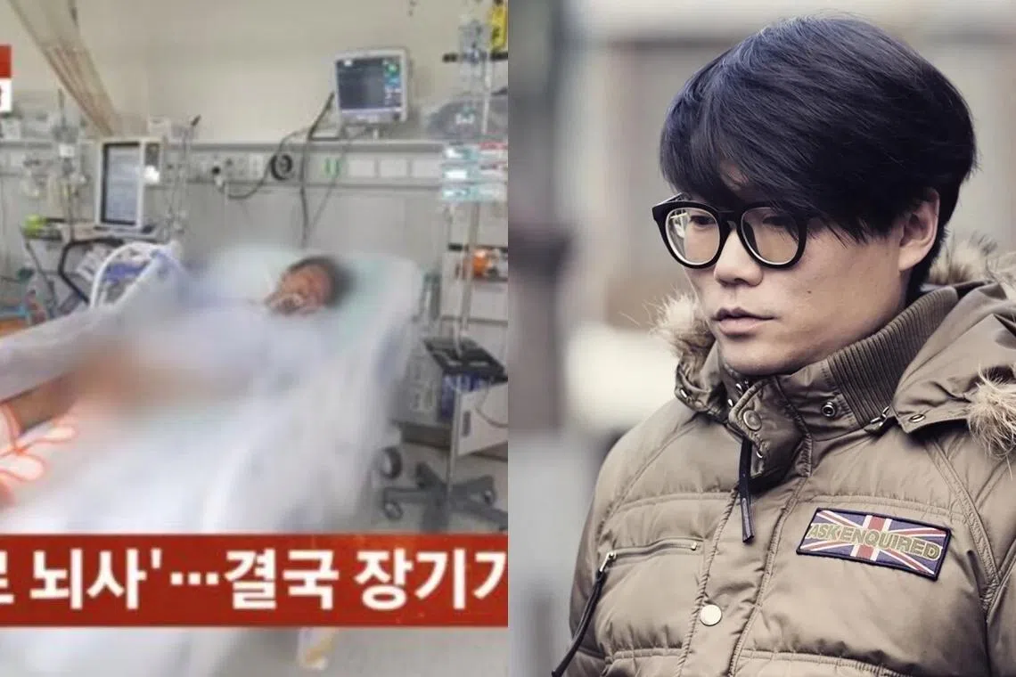 金昌民（右图）在医院回天乏术，离世后捐赠器官救了四个人。（互联网）