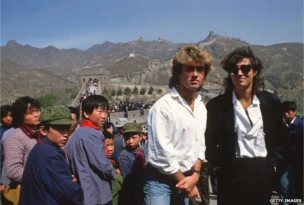 Wham! 1985年到中国开唱，新闻撼动世界。（互联网）