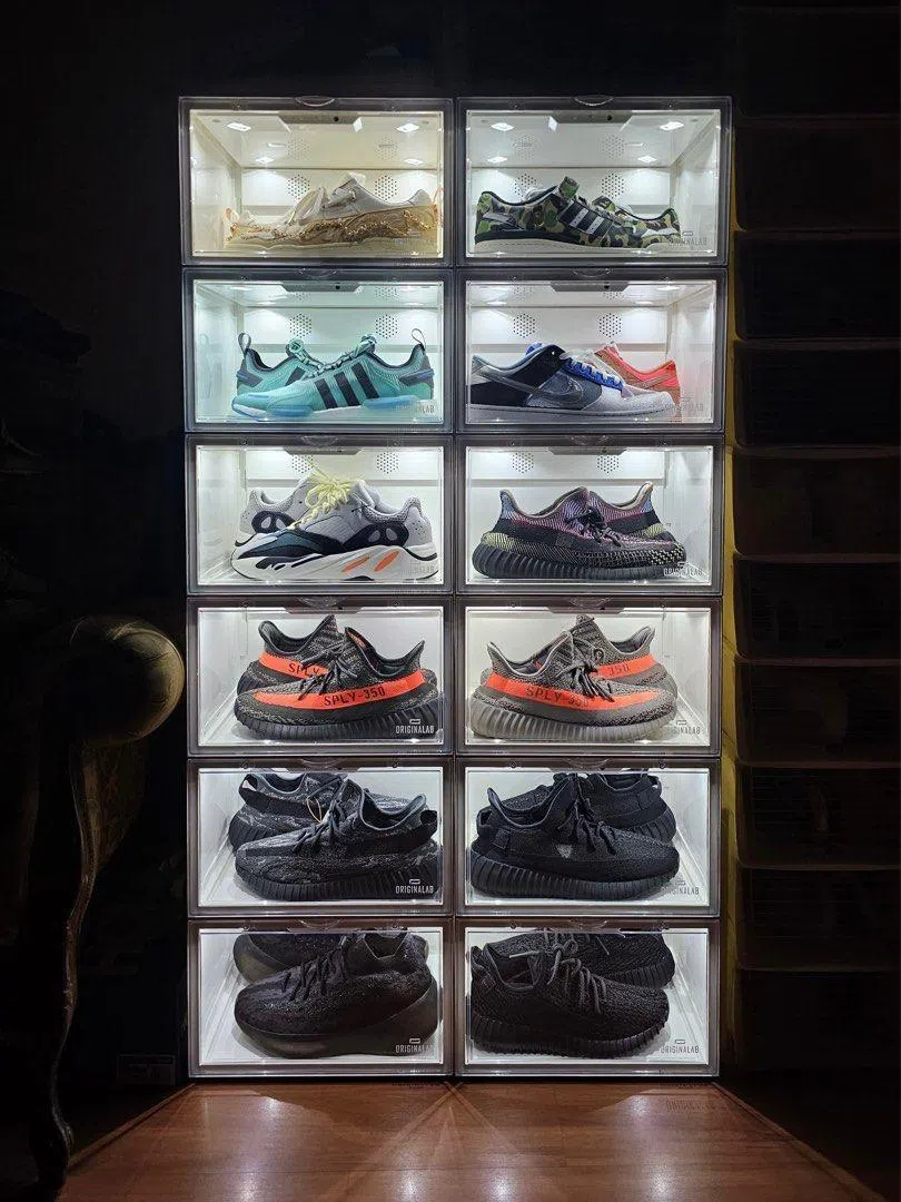 这款鞋箱够大，适合存放US13鞋码及以下的运动鞋和5英寸及以下的高跟鞋。（商家提供）