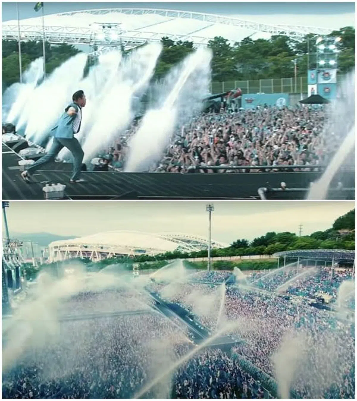 PSY曾在节目上分享自己的活动“用水不手软”。（图/互联网）