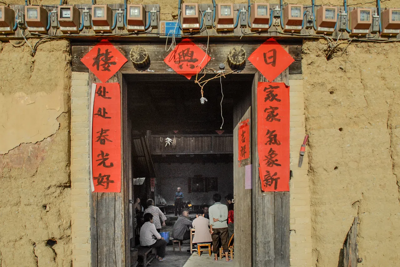 土楼里的活动空间。