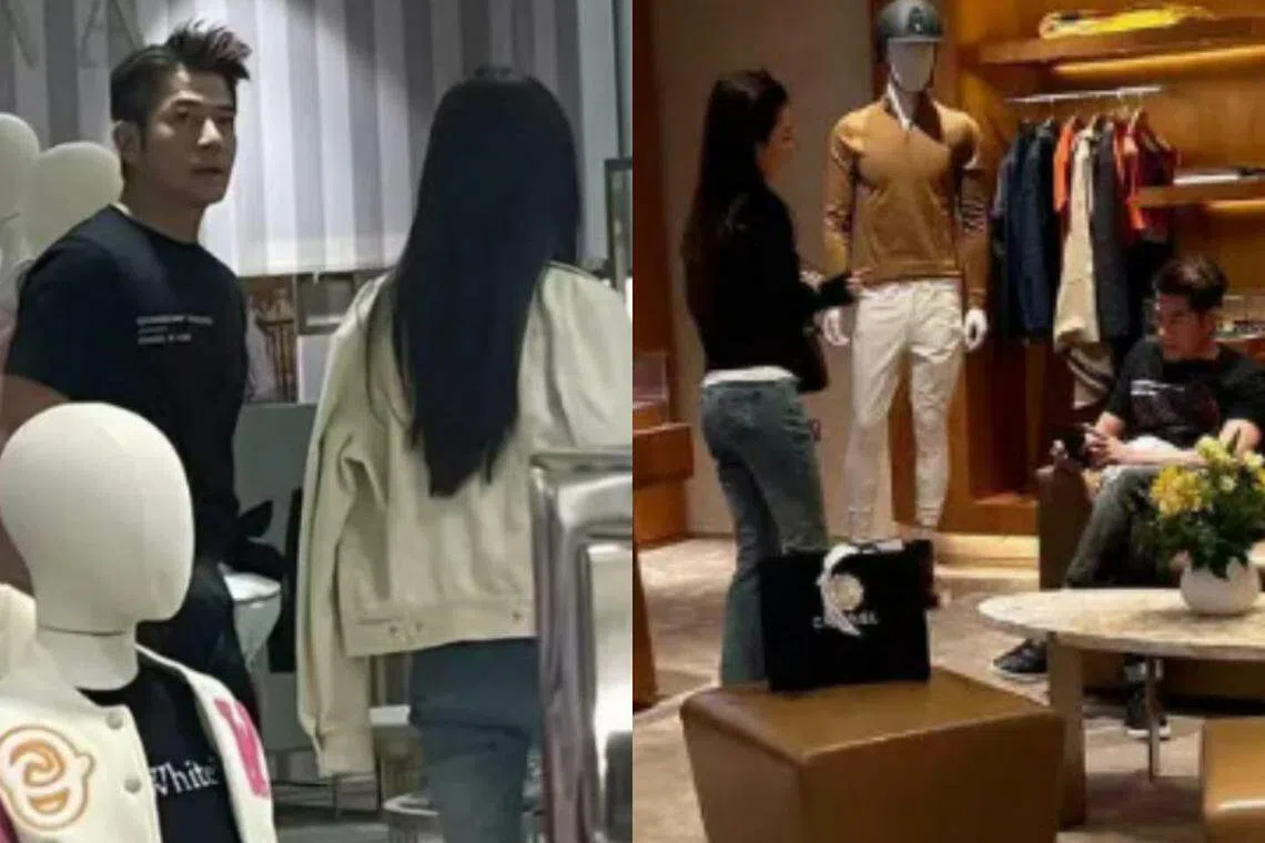 郭富城在伦敦陪方媛逛童装。（互联网）