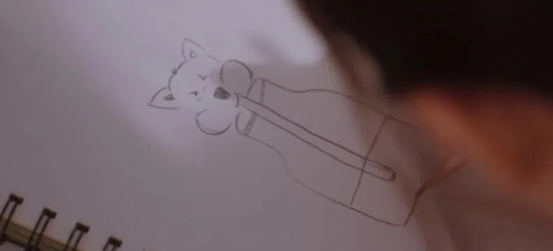 剧中女主角桑稚在笔记本上的图画及文字都是赵露思亲手画的。（互联网）