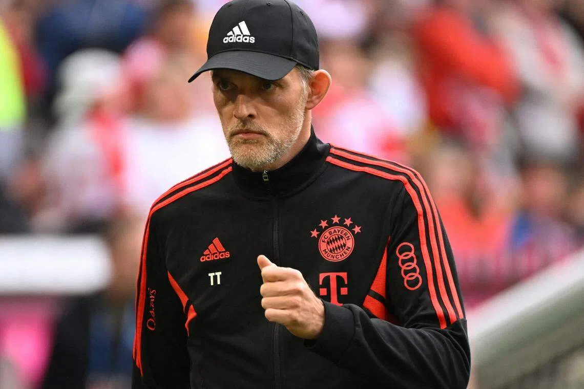 炒掉纳格尔斯曼后，新帅图赫尔（图）在带领拜仁的八场联赛中只拿下16分。（路透社）