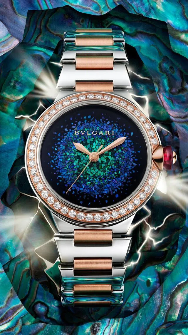 宝格丽与京都漆艺大师浅井康弘合作Lvcea Notte di Luce腕表，每枚表盘须用60天完成。（宝格丽提供）