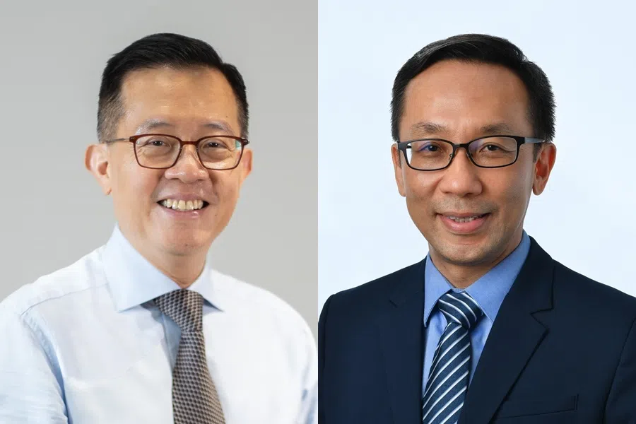 左图：总理公署常任秘书叶成昌将卸下总理公署（国家安全及情报协调）常任秘书职务，但继续担任公务员首长，以及总理公署（战略）常秘和总理公署常秘职务。右图：国防部（国防）常任秘书和总理公署（特别职务）常任秘书陈庆基将接任总理公署（国家安全及情报协调）常任秘书，他现有的职务保持不变。（公共服务署提供）