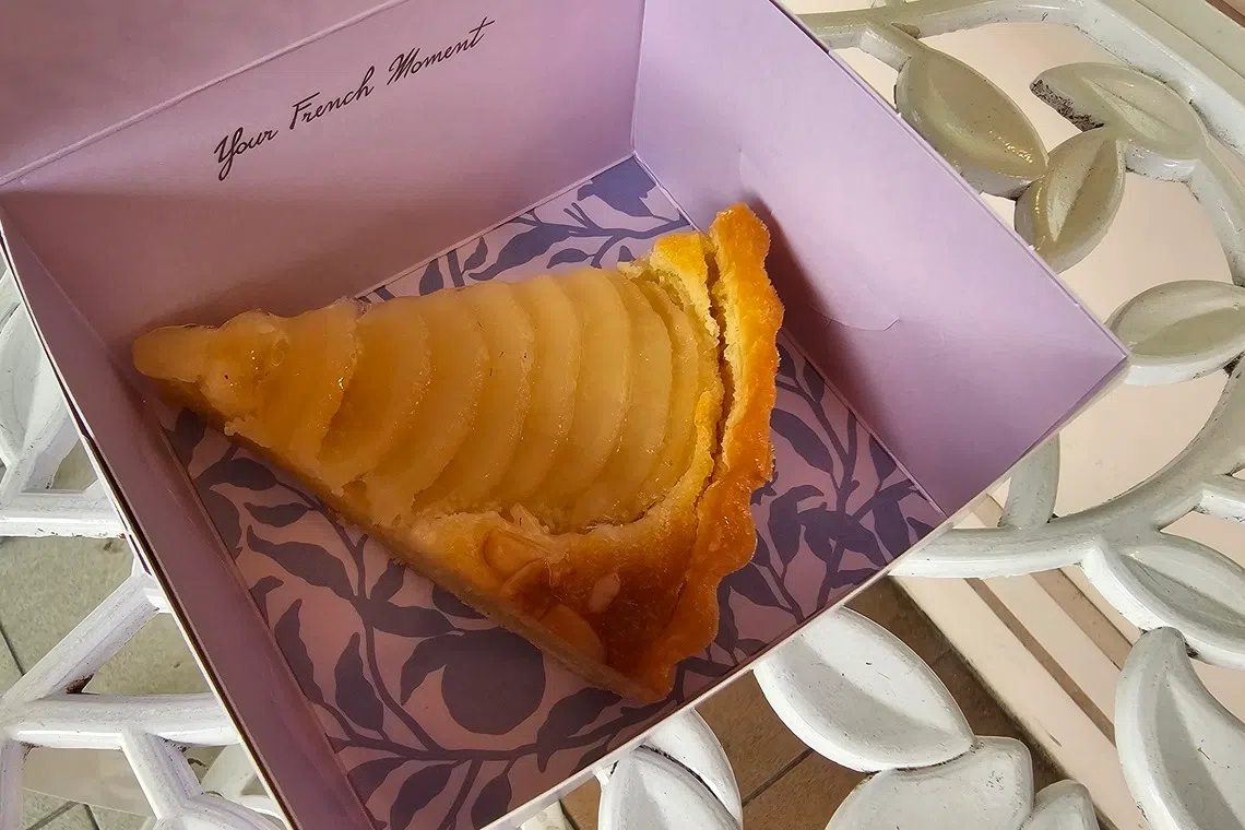 洋梨挞味道清香，口感轻盈。（黄亿敏摄）