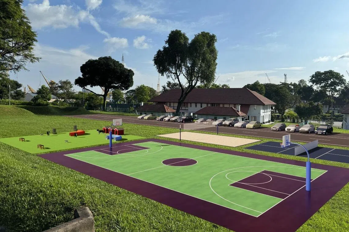 屋外广阔绿地将开辟运动场、沙池和宠物空间，并配合举办定期活动，促进跨代互动。（取自土管局脸书）