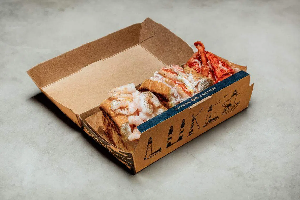 Luke’s Lobster的雪蟹堡、龙虾堡和白虾堡三款组合。（餐馆提供）