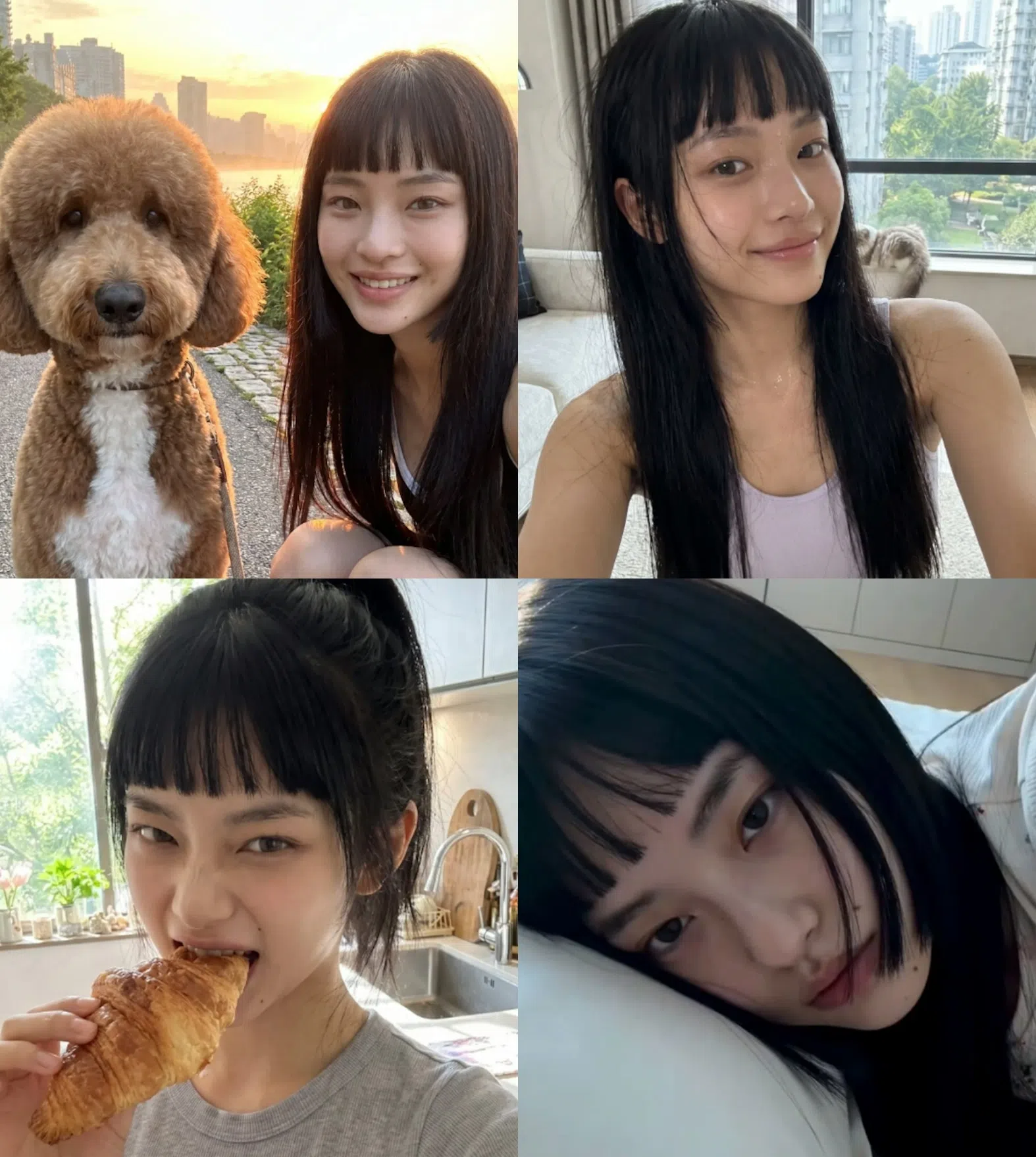 方桃子时常在社交账号发日常照，邻家女孩的“活人感”满满。（取自方桃子抖音账号）
