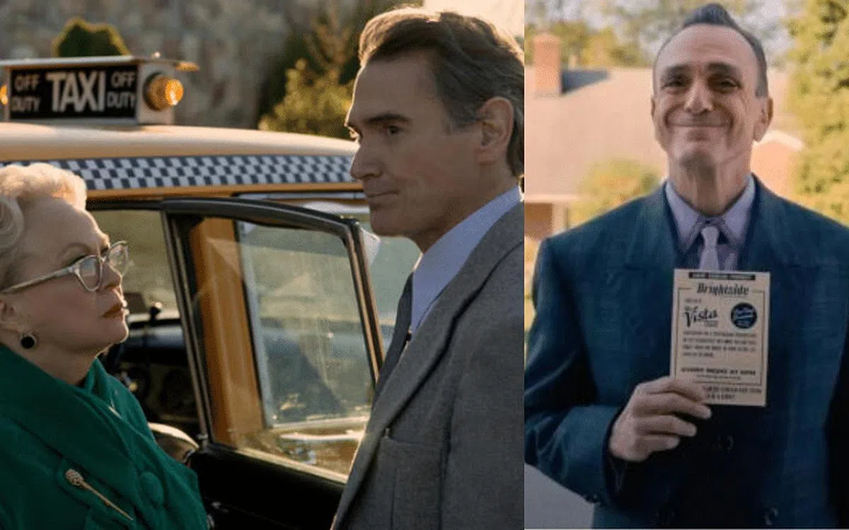 杰琪威佛（左图）饰演霸气老母亲，汉克阿沙利亚（右图）演滑头无赖的推销员，两名配角十分抢戏。（图片取自互联网）