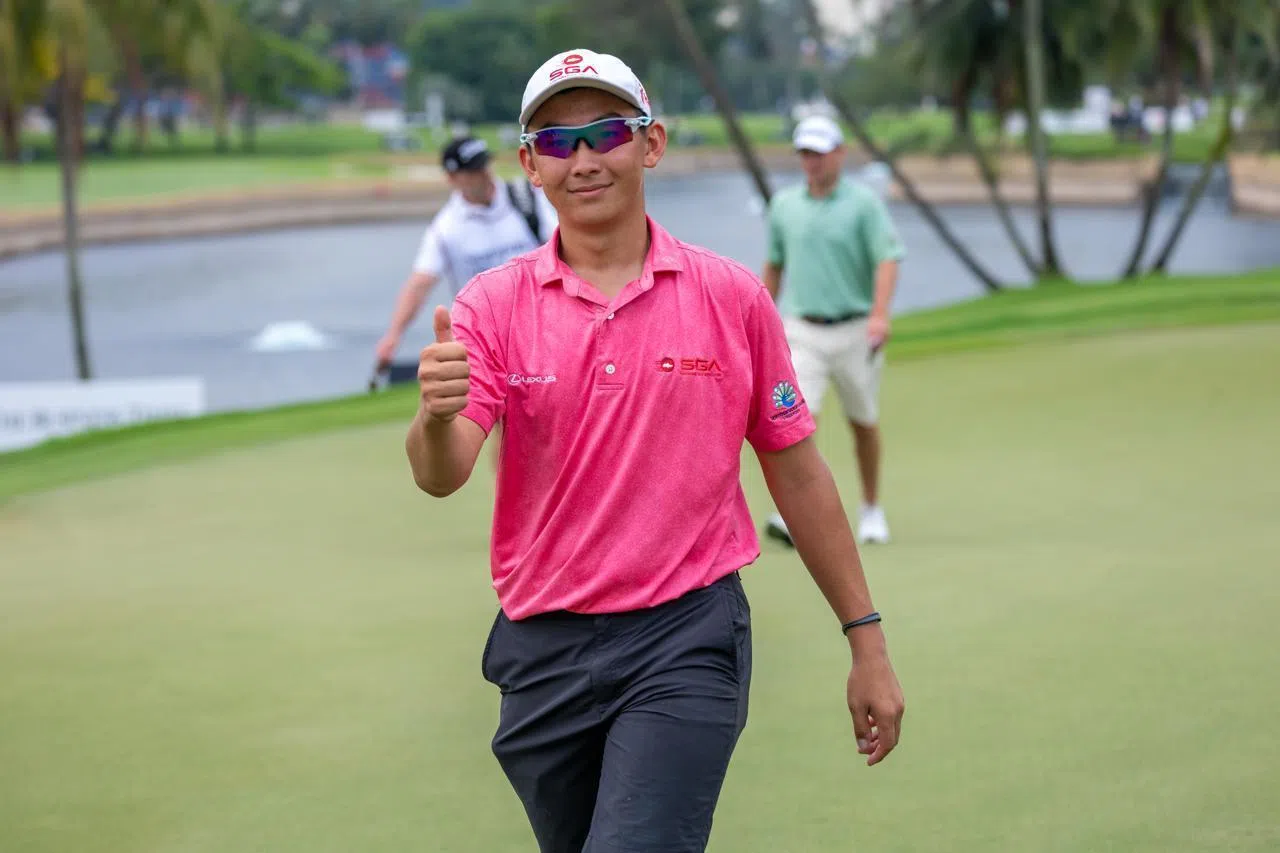 李轩毅说，他有能力打出更低的杆数，希望前两轮的发挥能为后两轮打好基础。（亚洲巡回赛提供）