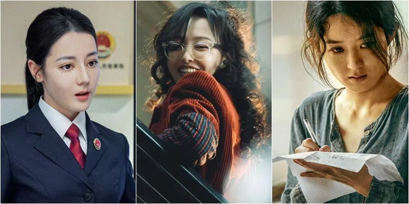 迪丽热巴（左起）、唐嫣和赵丽颖近一两年都跳出了舒适区，挑战有别于往的角色与题材。（互联网）