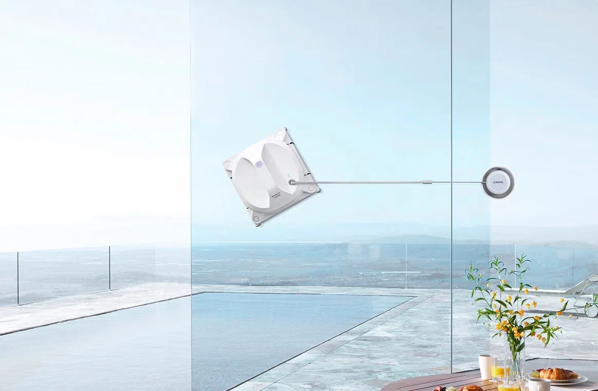 有了Ecovacs Winbot X擦窗机器人，抹窗轻松省力。（取自品牌官网）