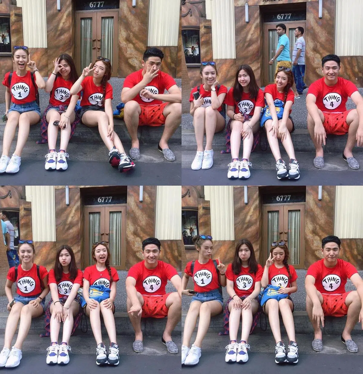 吴宗宪晒出儿女们排排坐的照片。（图/面簿）