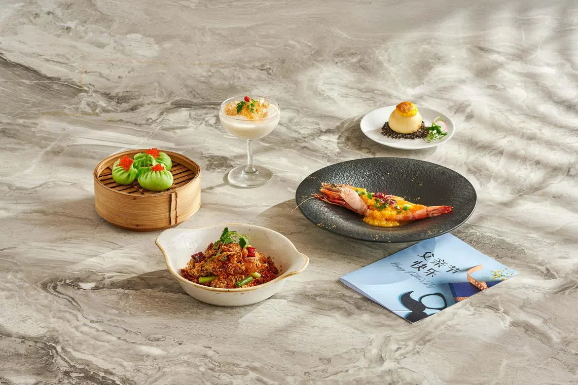 中餐馆满福苑为父亲节打造精致的点心自助餐。（餐馆提供）