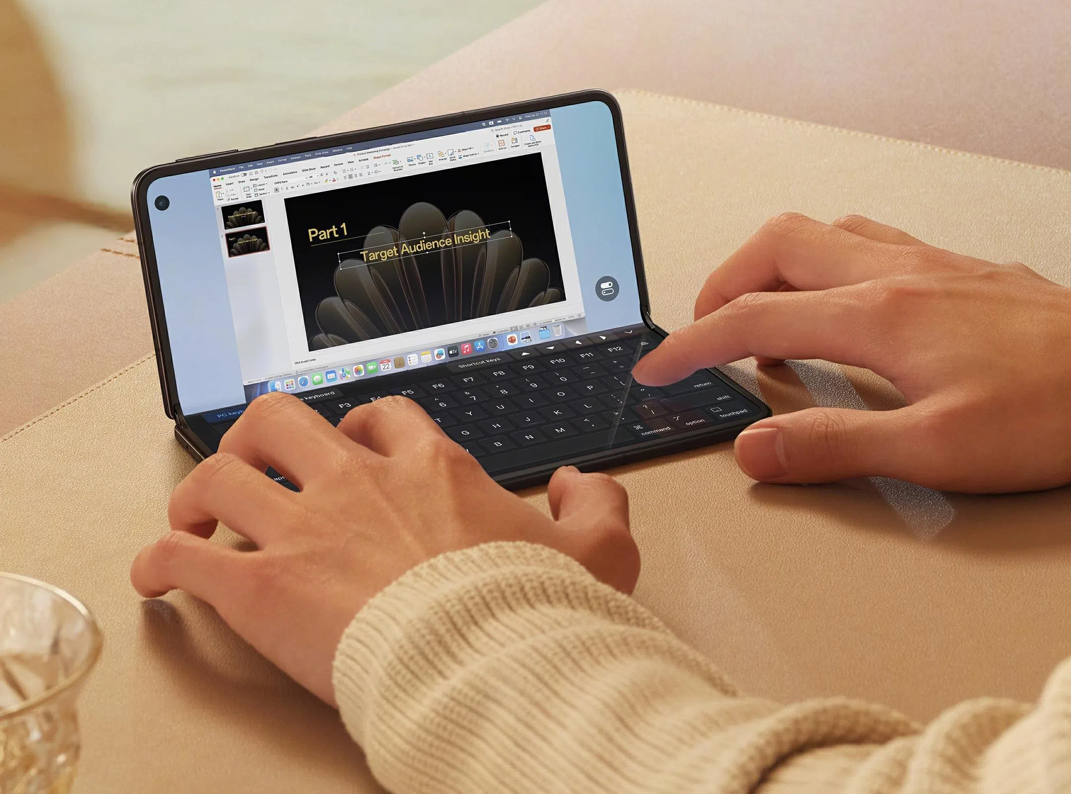 Find N5的“O Plus Connect”功能让手机可以连接苹果Mac电脑。（厂商提供）